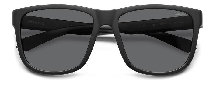 Sunglasses Polaroid Pld 2155/S 206733 (003 M9) color matte black shape square lenses grey polarized