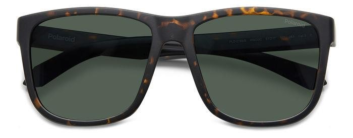 Sunglasses Polaroid Pld 2155/S 206733 (HGC UC) color matte brown havana shape square lenses green polarized