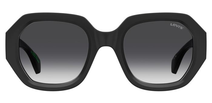 Occhiali da sole Levi's Lv 1066/S 206739 (807 9O) colore black forma geometrico lenti dark grey shaded