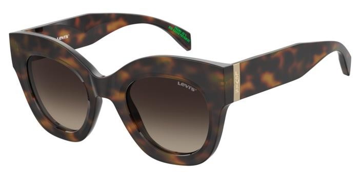 Sonnenbrillen Levi's Lv 1067/S 206740 (086 HA) farbe havana form cat-eye gläser brown shaded
