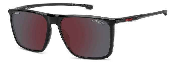 Occhiali da sole Carrera Ducati Carduc 034/S 206749 (807 H4) colore black forma rettangolare lenti red mirror polarized hight con