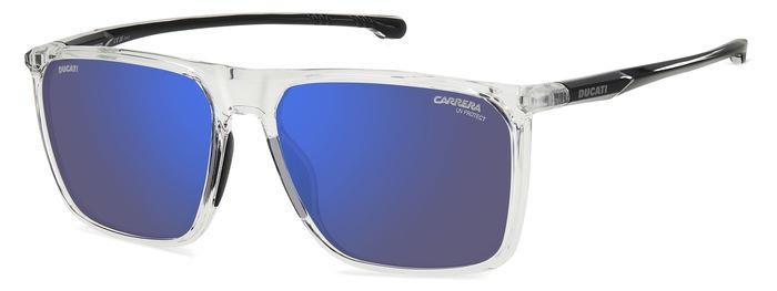 Occhiali da sole Carrera Ducati Carduc 034/S 206749 (900 XT) colore crystal forma rettangolare lenti blu sky mirror