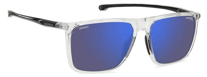 Occhiali da sole Carrera Ducati Carduc 034/S 206749 (900 XT) colore crystal forma rettangolare lenti blu sky mirror