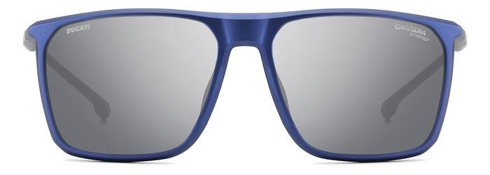 Sunglasses Carrera Ducati Carduc 034/S 206749 (TZQ T4) color blue metalized shape rectangle lenses silver mirror