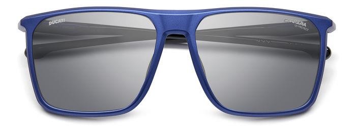 Sunglasses Carrera Ducati Carduc 034/S 206749 (TZQ T4) color blue metalized shape rectangle lenses silver mirror