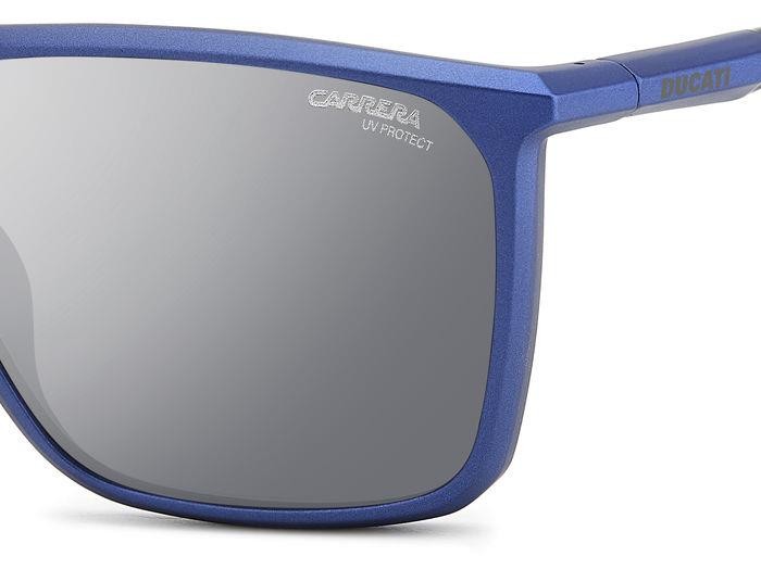 Sunglasses Carrera Ducati Carduc 034/S 206749 (TZQ T4) color blue metalized shape rectangle lenses silver mirror