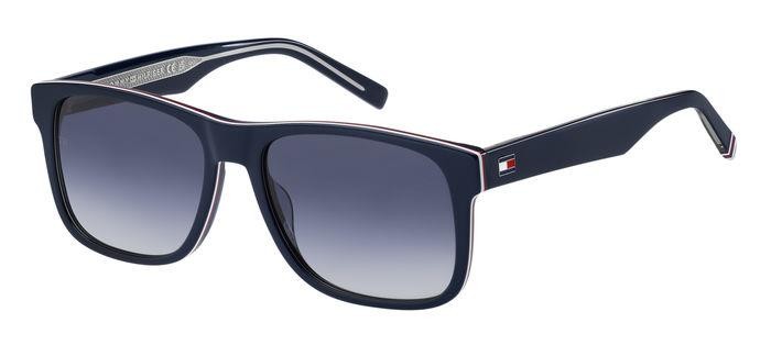 Occhiali da sole Tommy Hilfiger Th 2073/S 206751 (PJP 08) colore blue forma rettangolare lenti dk blue shaded