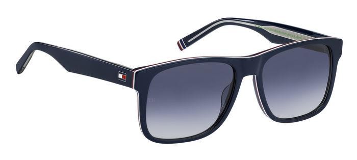Occhiali da sole Tommy Hilfiger Th 2073/S 206751 (PJP 08) colore blue forma rettangolare lenti dk blue shaded