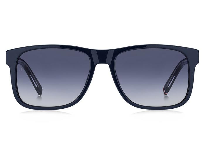 Occhiali da sole Tommy Hilfiger Th 2073/S 206751 (PJP 08) colore blue forma rettangolare lenti dk blue shaded
