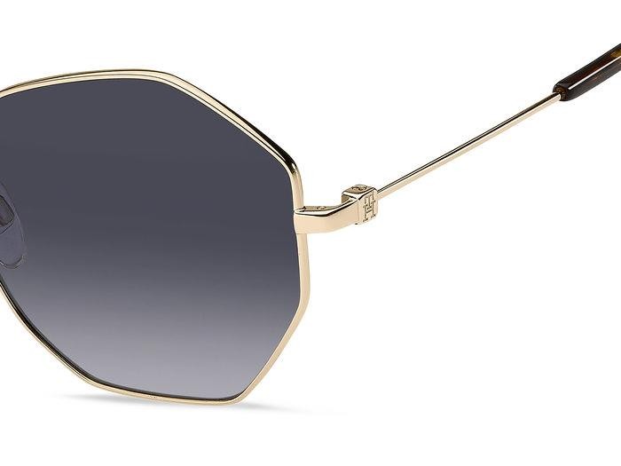 Sonnenbrillen Tommy Hilfiger Th 2094/S 206752 (000 9O) farbe rose gold form geometrisch gläser dark grey shaded
