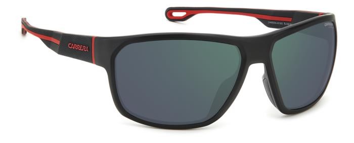 Sonnenbrillen Carrera 4018/S 206757 (BLX Q3) farbe matte black red form rechteckig gläser greengrey sp pz hight contrast