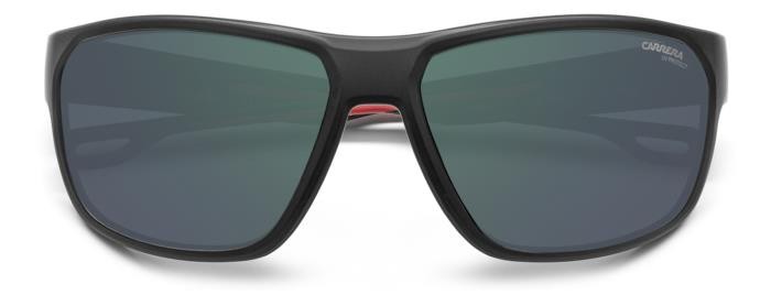 Sonnenbrillen Carrera 4018/S 206757 (BLX Q3) farbe matte black red form rechteckig gläser greengrey sp pz hight contrast