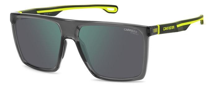 Sonnenbrillen Carrera 4019/S 206758 (0UV MT) farbe grey yellow fluo form rechteckig gläser green mirror