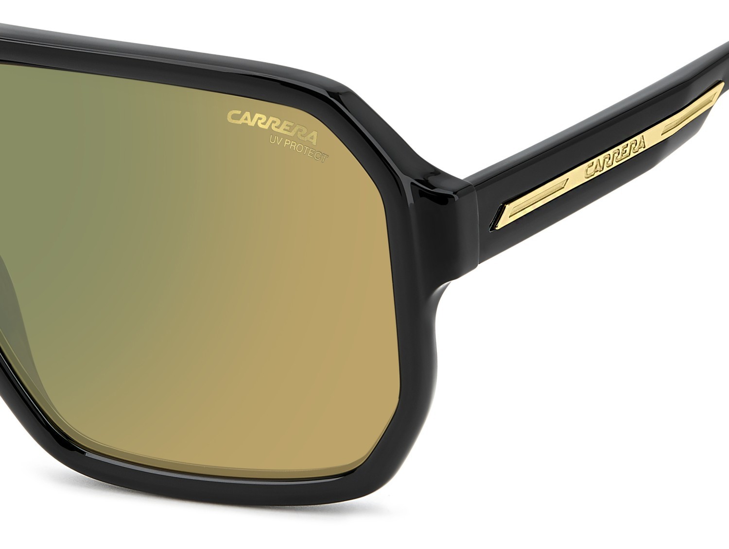 Sunglasses Carrera Victory C 01/S 206759 71C MJ color black yellow shape square lenses yellow green mirror