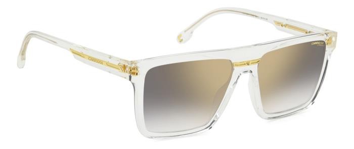 Occhiali da sole Carrera Victory C 03/S 206761 (900 FQ) colore crystal forma quadrato lenti grey shaded gold mirror