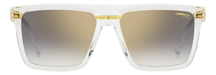 Occhiali da sole Carrera Victory C 03/S 206761 (900 FQ) colore crystal forma quadrato lenti grey shaded gold mirror