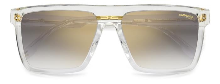 Occhiali da sole Carrera Victory C 03/S 206761 (900 FQ) colore crystal forma quadrato lenti grey shaded gold mirror