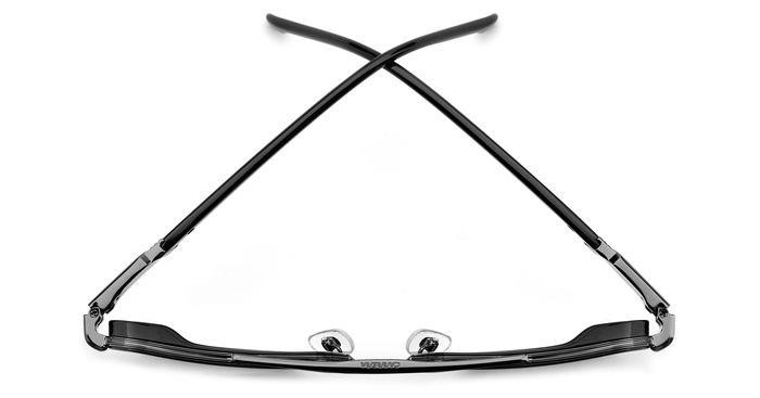 Occhiali da sole Carrera 1069/S 206762 (ANS WJ) colore black dark ruthenium forma geometrico lenti grey shaded polarized
