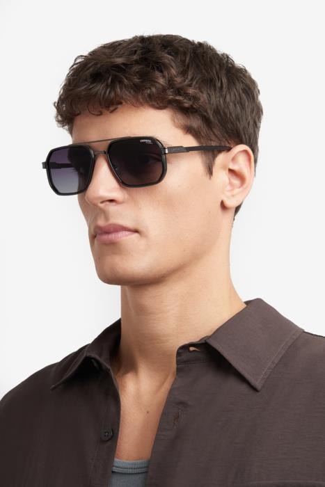 Occhiali da sole Carrera 1069/S 206762 (ANS WJ) colore black dark ruthenium forma geometrico lenti grey shaded polarized