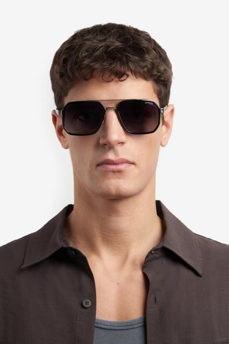Occhiali da sole Carrera 1069/S 206762 (ANS WJ) colore black dark ruthenium forma geometrico lenti grey shaded polarized