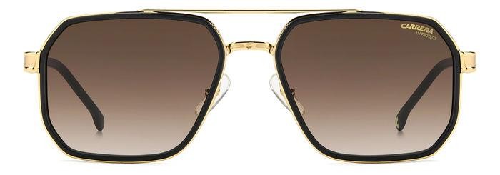 Occhiali da sole Carrera 1069/S 206762 (I46 86) colore matte black gold forma geometrico lenti black brown green antireflex
