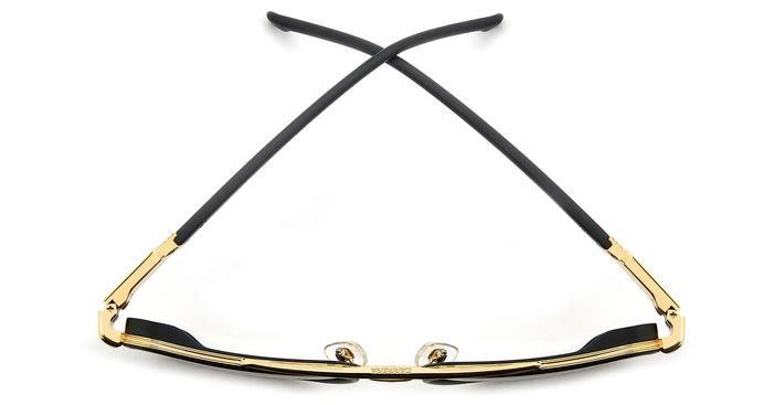 Occhiali da sole Carrera 1069/S 206762 (I46 86) colore matte black gold forma geometrico lenti black brown green antireflex