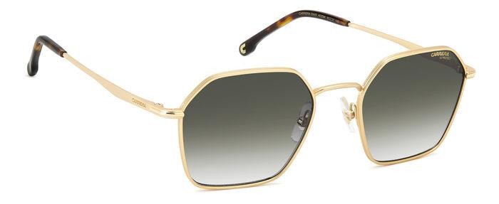 Sunglasses Carrera 334/S 206764 (AOZ 9K) color matte gold shape geometric lenses green shaded