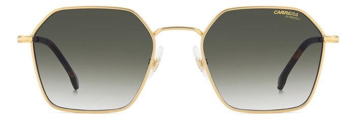 Sunglasses Carrera 334/S 206764 (AOZ 9K) color matte gold shape geometric lenses green shaded
