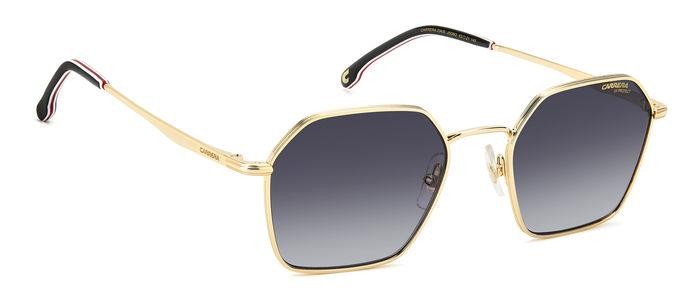 Occhiali da sole Carrera 334/S 206764 (J5G 9O) colore gold forma geometrico lenti dark grey shaded
