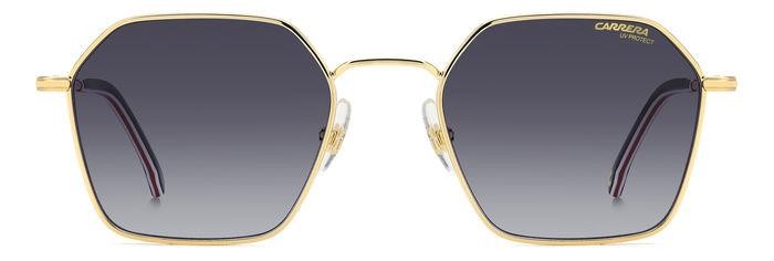 Occhiali da sole Carrera 334/S 206764 (J5G 9O) colore gold forma geometrico lenti dark grey shaded