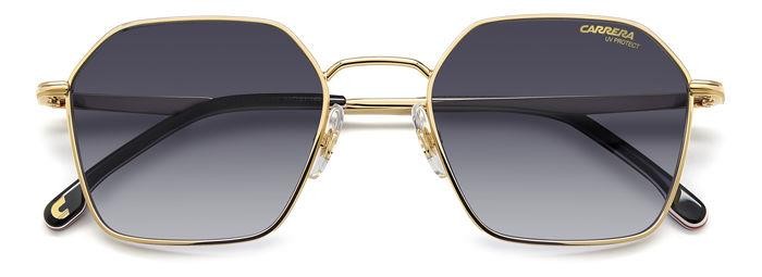 Occhiali da sole Carrera 334/S 206764 (J5G 9O) colore gold forma geometrico lenti dark grey shaded
