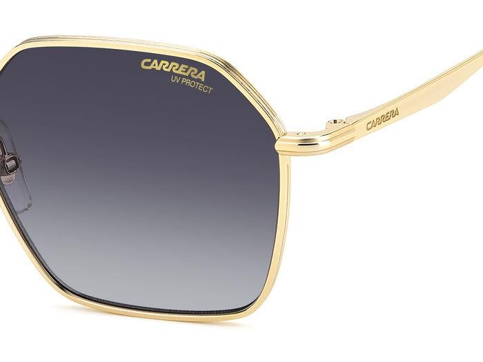 Occhiali da sole Carrera 334/S 206764 (J5G 9O) colore gold forma geometrico lenti dark grey shaded