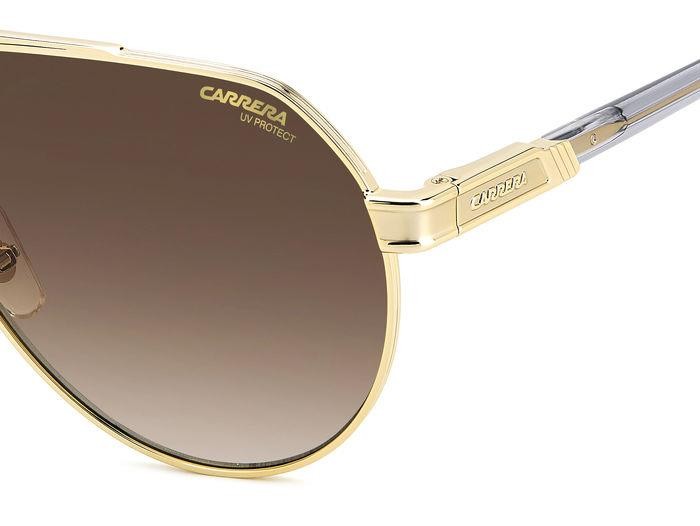 Sonnenbrillen Carrera 1067/S 206765 (2F7 HA) farbe gold grey form aviator gläser brown shaded