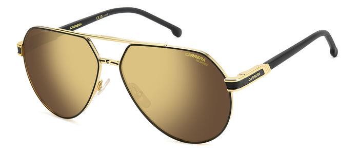 Sonnenbrillen Carrera 1067/S 206765 (I46 YL) farbe matte black gold form aviator gläser gold high contrast polarized a