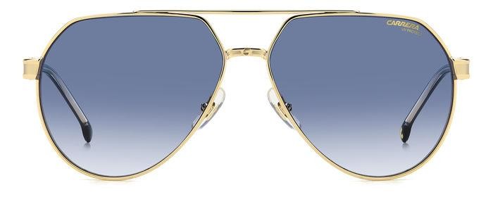 Sonnenbrillen Carrera 1067/S 206765 (J5G 08) farbe gold form aviator gläser dk blue shaded