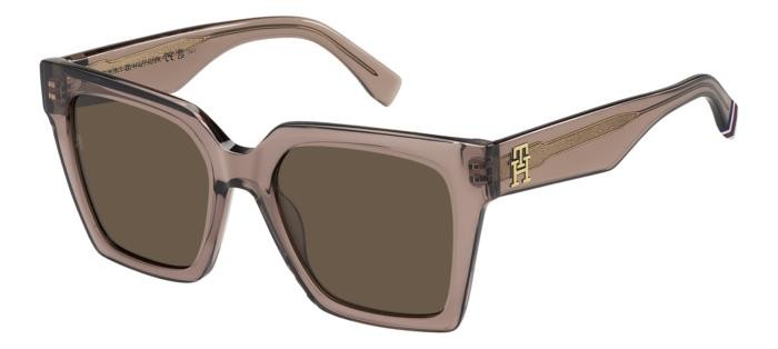 Occhiali da sole Tommy Hilfiger Th 2100/S 206771 (35J 70) colore pink forma quadrato lenti brown