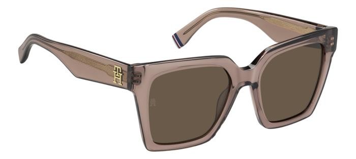 Occhiali da sole Tommy Hilfiger Th 2100/S 206771 (35J 70) colore pink forma quadrato lenti brown