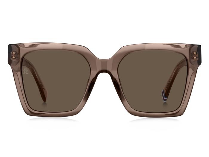 Occhiali da sole Tommy Hilfiger Th 2100/S 206771 (35J 70) colore pink forma quadrato lenti brown