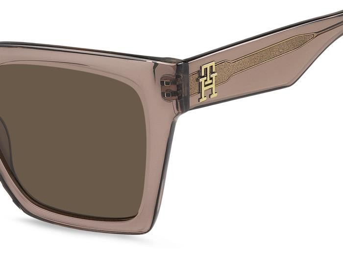 Occhiali da sole Tommy Hilfiger Th 2100/S 206771 (35J 70) colore pink forma quadrato lenti brown