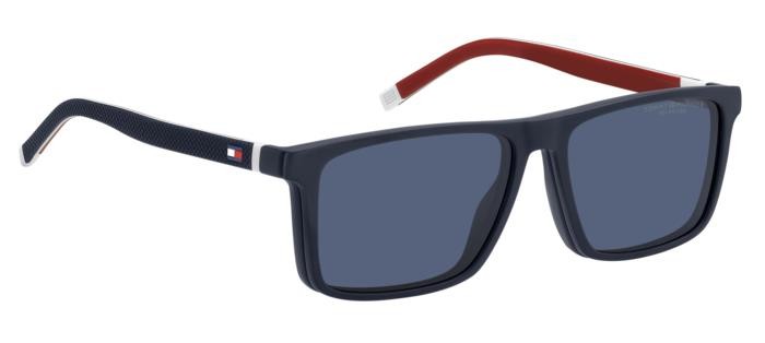 Occhiali da vista Tommy Hilfiger Th 2086/CS 206774 (FLL C3) colore matte blue forma rettangolare lenti blue polarized