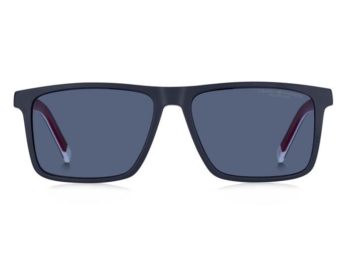 Occhiali da vista Tommy Hilfiger Th 2086/CS 206774 (FLL C3) colore matte blue forma rettangolare lenti blue polarized