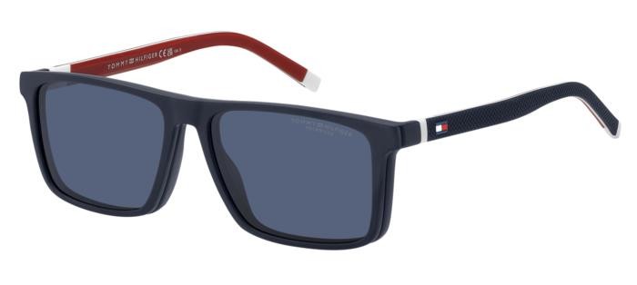 Occhiali da vista Tommy Hilfiger Th 2086/CS 206774 (FLL C3) colore matte blue forma rettangolare lenti blue polarized