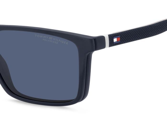 Occhiali da vista Tommy Hilfiger Th 2086/CS 206774 (FLL C3) colore matte blue forma rettangolare lenti blue polarized
