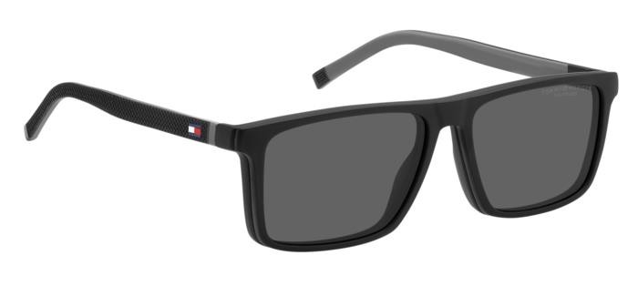 Occhiali da vista Tommy Hilfiger Th 2086/CS 206774 (O6W M9) colore matte black grey forma rettangolare lenti grey polarized
