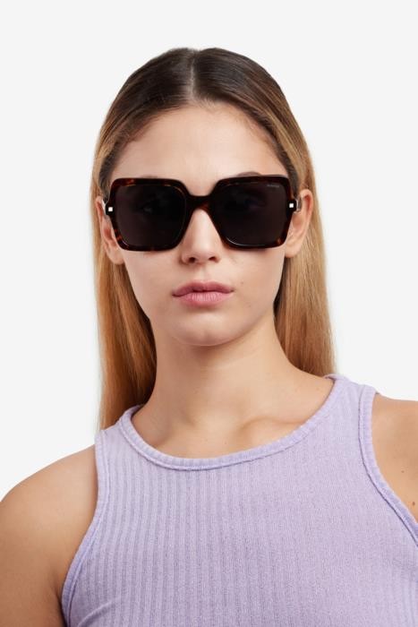 Sunglasses Polaroid Pld 4165/S 206778 (086 M9) color havana shape square lenses grey polarized