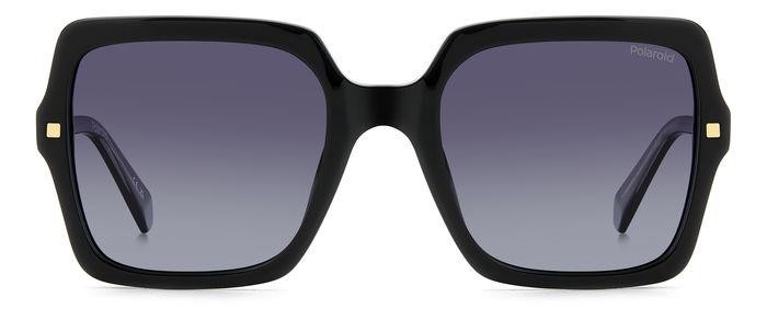 Sunglasses Polaroid Pld 4165/S 206778 (807 WJ) color black shape square lenses grey shaded polarized
