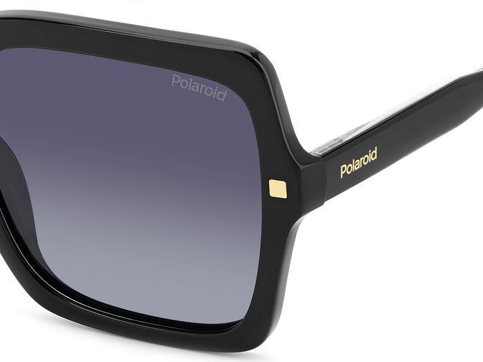 Sunglasses Polaroid Pld 4165/S 206778 (807 WJ) color black shape square lenses grey shaded polarized