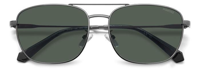 Occhiali da sole Polaroid Pld 4172/G 206793 (KJ1 UC) colore dark ruthenium forma navigator lenti green polarized