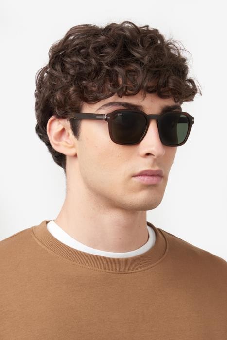 Occhiali da sole Hugo Boss 1627/S 206802 (09Q QT) colore brown forma quadrato lenti green