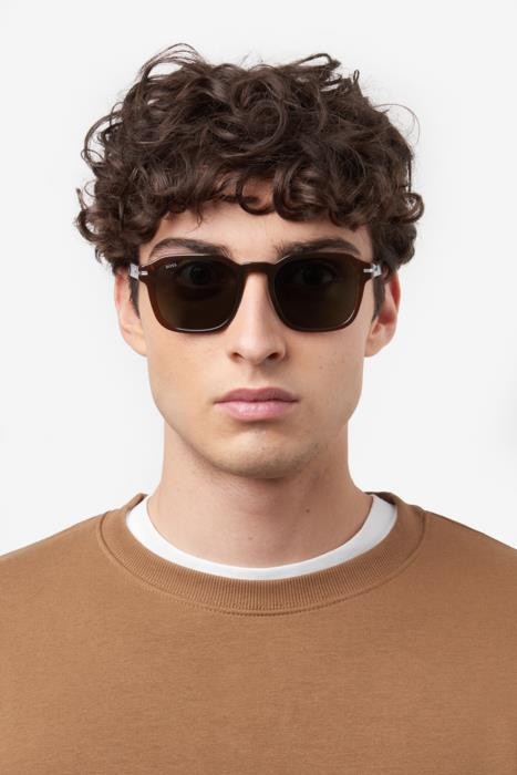 Occhiali da sole Hugo Boss 1627/S 206802 (09Q QT) colore brown forma quadrato lenti green